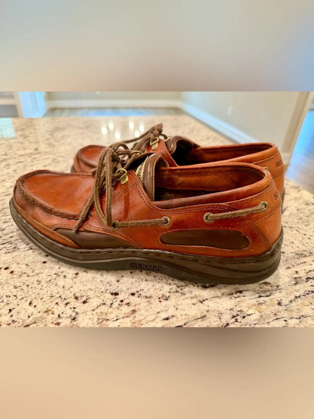 Sebago Mens Clovehitch II Medium Brown Color Boat Shoes Marine Grip Sz US 11M